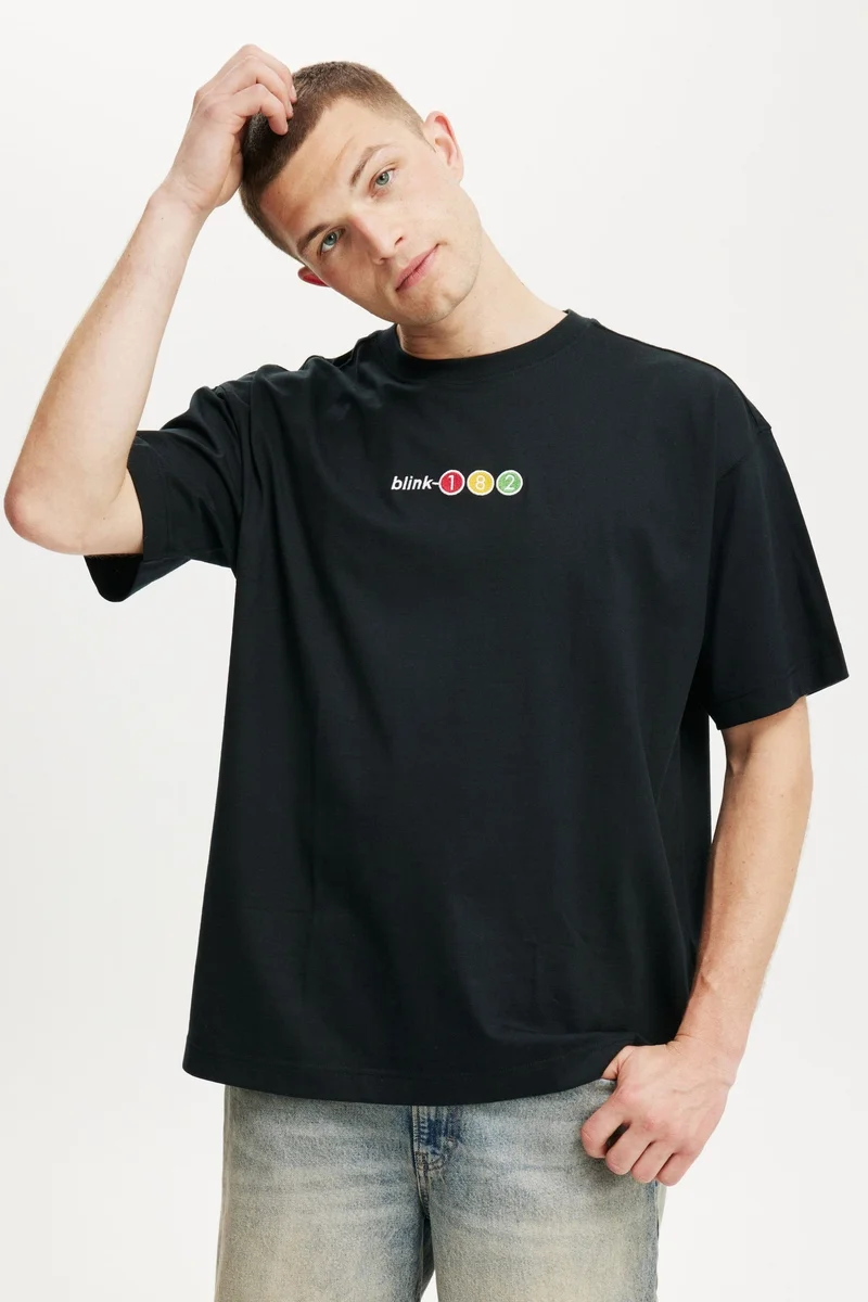 كوتون اون تيشيرت موسيقى فاخر بقصة بوكس